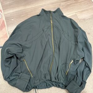 Lululemon Athletica Dark Green Jacket with Gold Accents